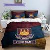 Custom Name West Ham United2 Pattern Bedding Quilt Set  Home Decoration  Gift (1 * duvet cover + 2 * pillowcase  without core)