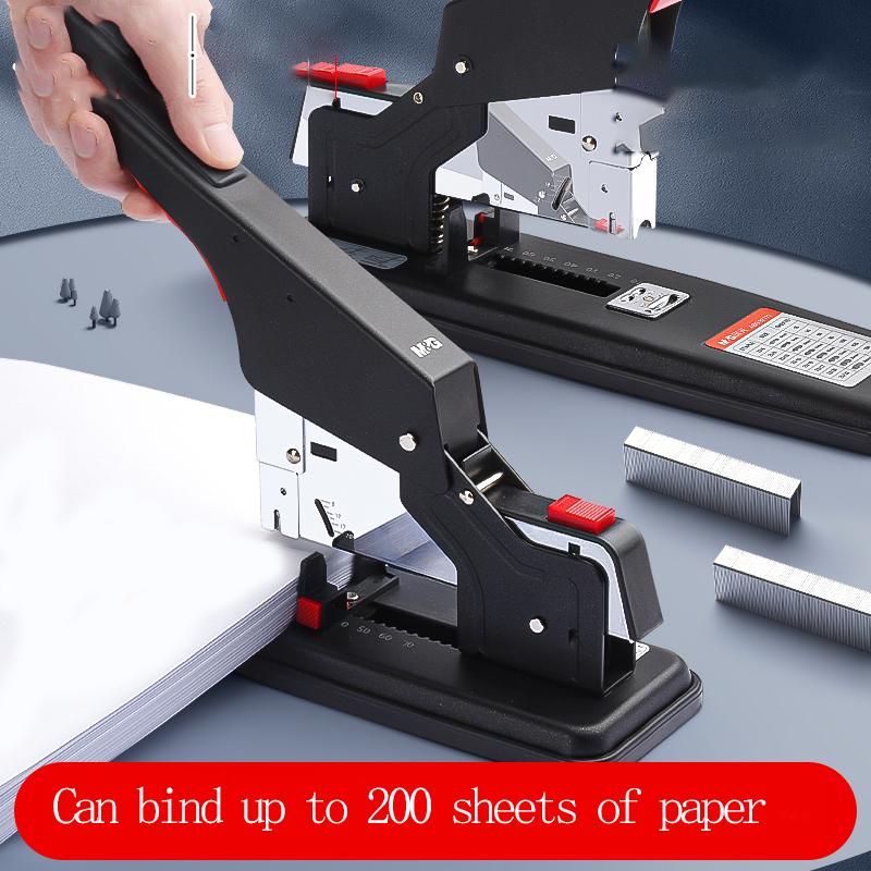 M&g Heavy-duty Stapler, High-capacity Manual Stapler Staples 2-200 Sheets Of Paper 23/23/23/17 Bookbinding For Student And Offic