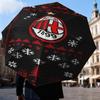 1PC Ac Milan Printed Umbrella Folding umbrella, automatic umbrella 8-Frame for Travel, camping Fan gifts Christmas Gifts
