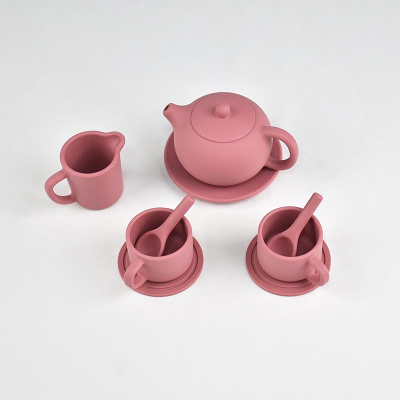 Children'S Play House Toy Set Early Education Mini Tea Set Simulation Teapot Silicone Kitchen Small Toy