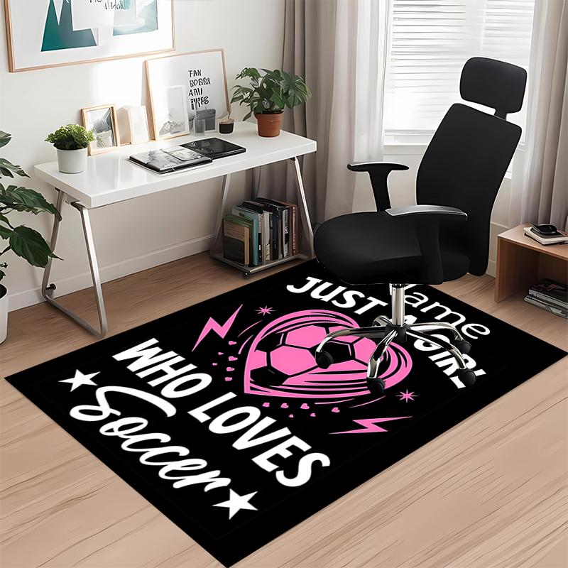 Benutzerdefinierter Fußball-Teppich mit Namen, für Bürostuhl, Wohnzimmer, Schlafzimmer, Küche, Dekor, Geschenke.