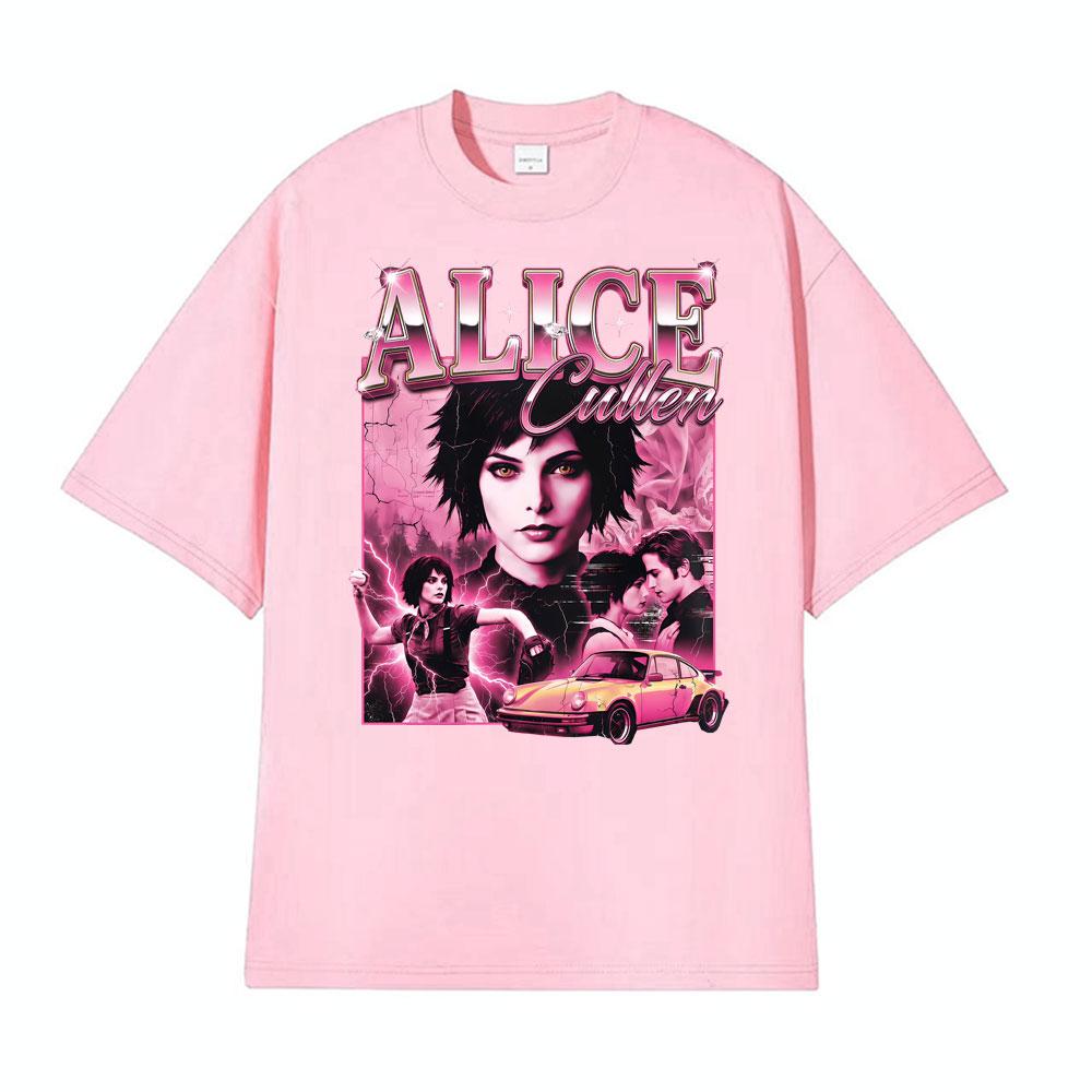 Alice Cullen Team Vampire Movie Graphic 2026 Tshirts Men Women Summer Vintage High Street T Shirt 100 Cotton Oversized Tshirt
