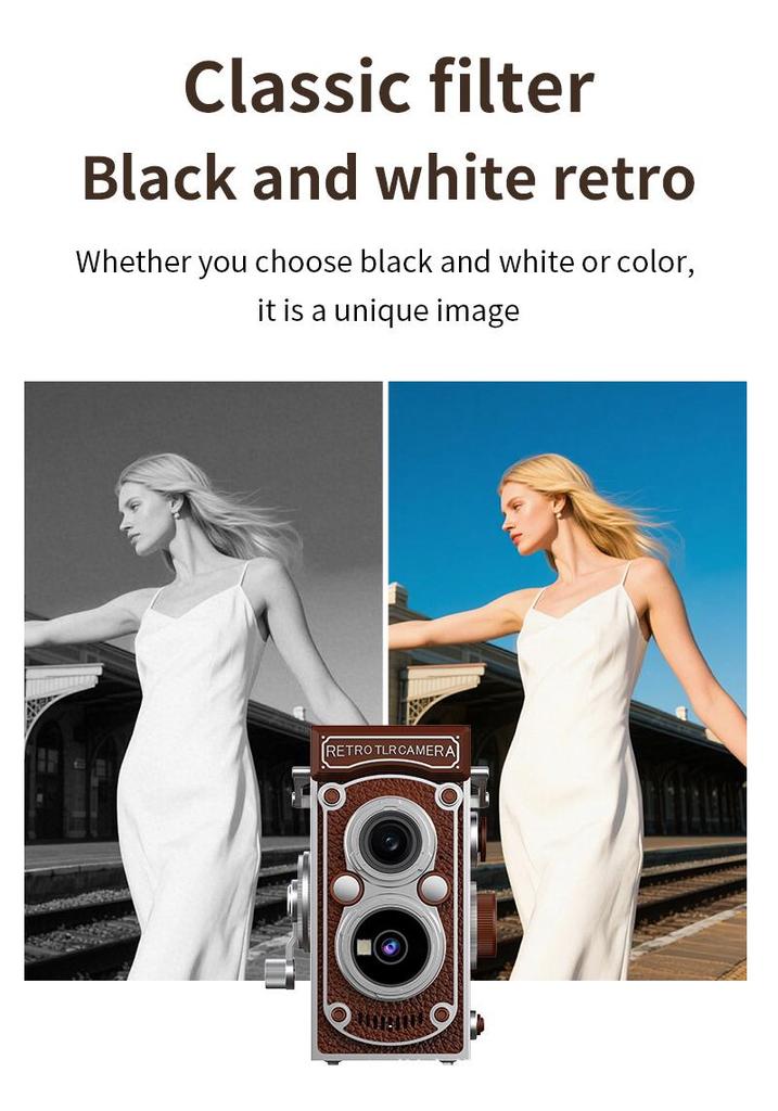 Retro Twin-Lens Mini Digital Camera HD - Portable Student Travel Pendant