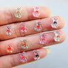 55 Pieces Of Mixed Nail Art Resin Mini Cartoon Bow Bear Rhinestone Diy Nail Craft Decoration Jewelry A37