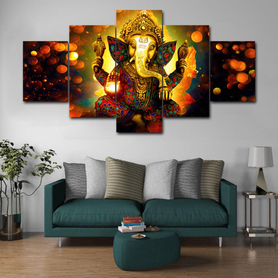 

Абстрактный Хобот Слона Будды 5 шт. Современный домашний Настенный Декор Холст Картина Искусство HD Печать Картина на Холсте для Гостиной 20x35cm*2 20x45cm*2 20x55cm*1