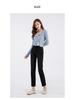 Petite Light Blue High Waist Straight Leg Cigarette Jeans for Women - Slimming Eight/Nine Length (Spring/Summer 2024)