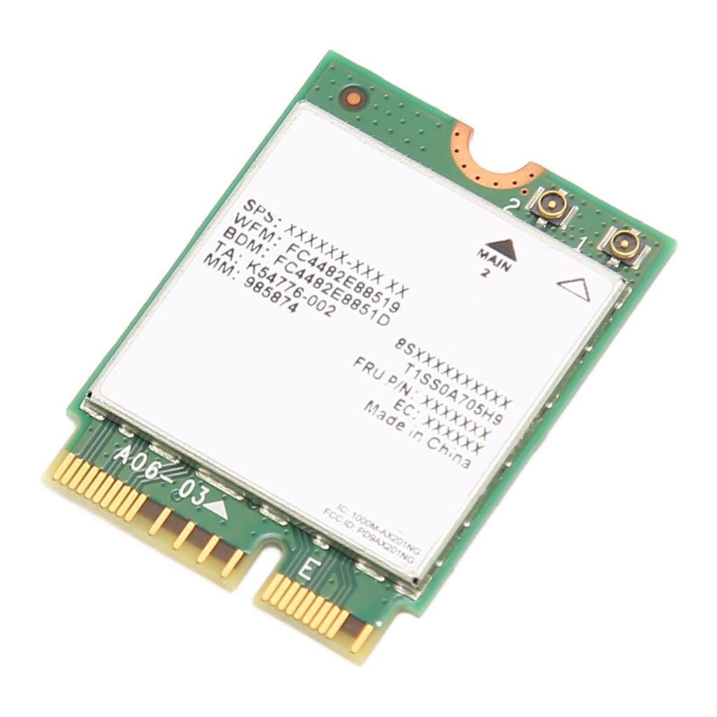 WiFi 6 Wireless Card Dual Band 574Mbps On 2.4GHz 2400Mbps On 5GHz 802.11AX AX201NGW Wireless Network Card for Laptop