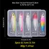5 Pieces Boxed Artificial Hard Bait Lead Fish Jigs with Blood Groove Hooks for Bass & Trout Ocean Boat Fishing Slow Jigging
