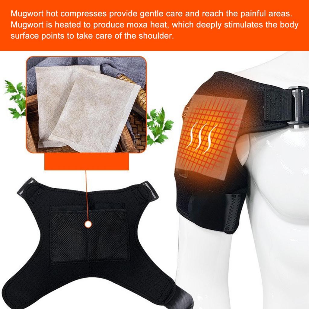 Heated Shoulder Wrap 3 Heating Setting Relieving Pain Comfortable Heating Shoulder Pad for Left Right Shoulder