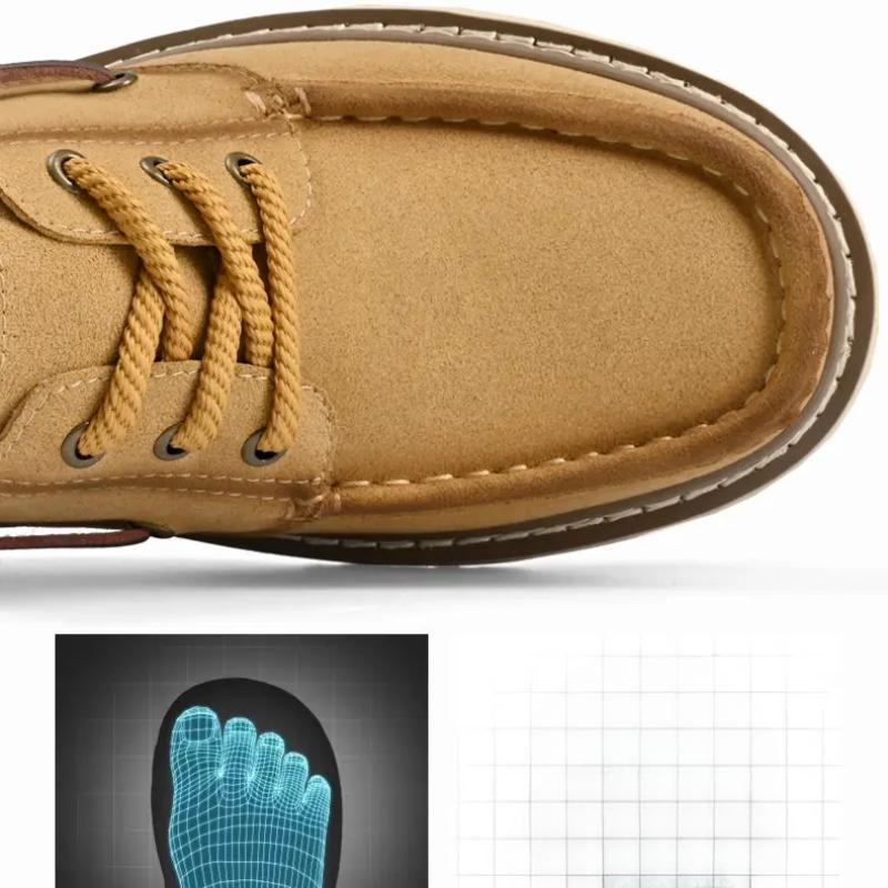 Ανδρικά Casual Παπούτσια από Σουέτ Δέρμα, Χοντρές Σόλες, Παπούτσια Πλατφόρμας, Για Εξωτερικό Περίπατο, Πεζοπορία, Ορειβασία