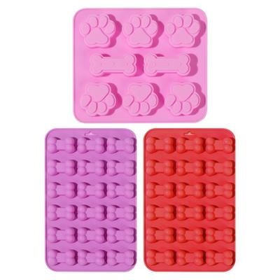 Bone Shape Handmade Puppy Dog Paw Cake Making Silicone Molds Chocolate Baking Mould Ice Cube Tray