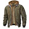 2025 New Quilted Men's Hoodie Jacket - Stylish Spring to Winter Faux Two-Piece Design