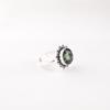 Round Green Tourmaline Gemstone 925 Sterling Silver Jewelry Handmade Girls Ring RR-7-49
