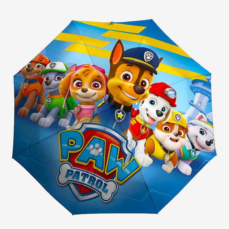 

1 шт. Автоматический складной зонт Щенячий патруль, Открывается/Закрывается автоматически, Ветрозащитная конструкция с 8 спицами, Легкий дорожный зонт для женщин/мужчин, a0902085