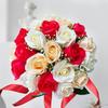 Konstgjord Ros Brudbukett med Certifikat för Bröllopsfoton och Brudtärnor