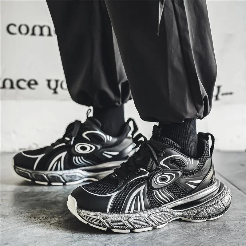 Fashion New Men's Casual Sports Shoes Trendy Breathable Non-slip Mesh Shoe Classic Versatile Outdoor Thick-soled Wear-resistant Dad Shoe