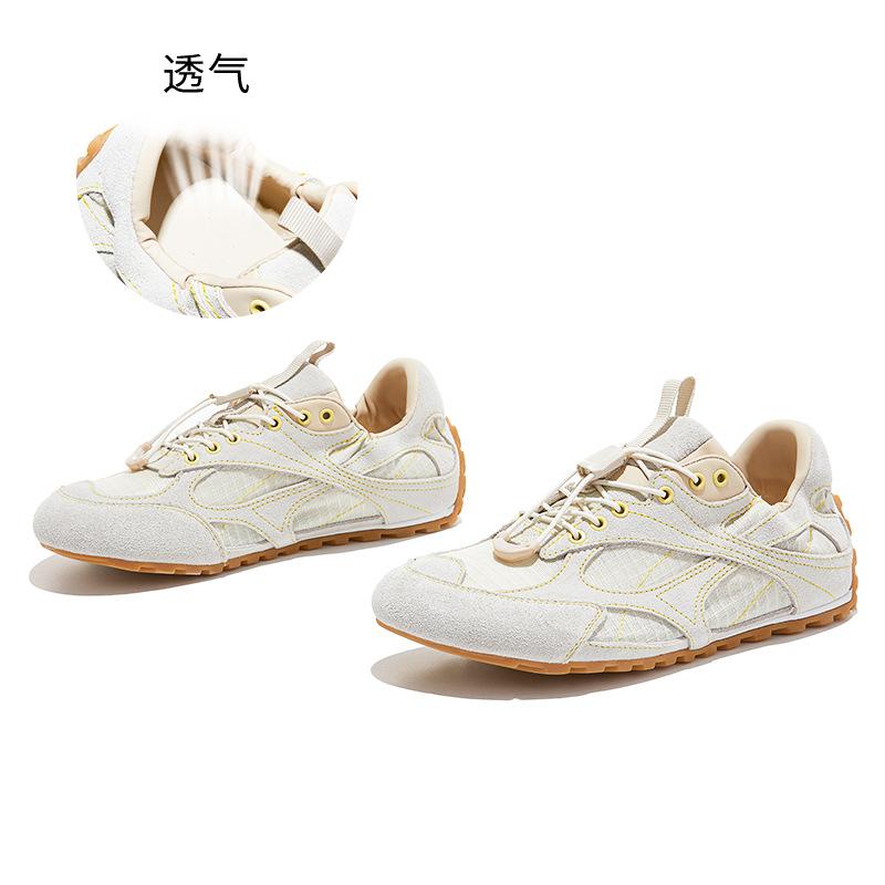 Leather German Training Shoes Women's Spring New Ugly Cute Big Head Color Matching Sports Shoes Casual Versatile Flat Forrest Gump Shoes