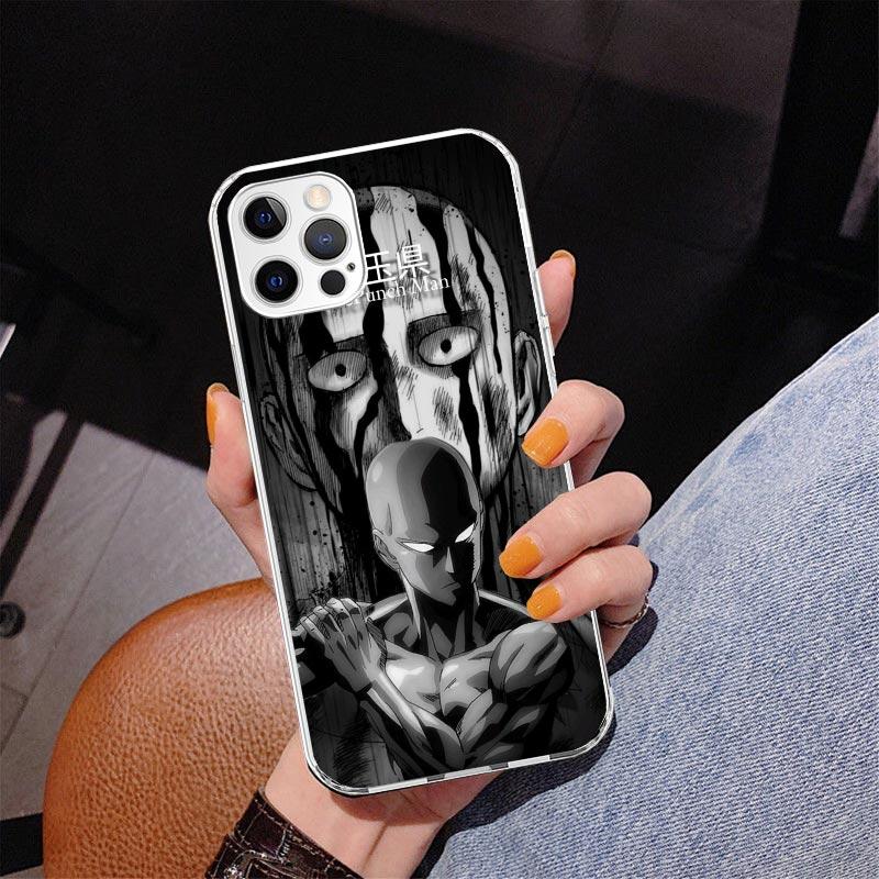 One P-Punch-Man Saitama King Phone Case For iPhone 13 12 Mini 11 Pro Max XS XR X SE 7 8 Plus 5S 5 6S 6 Gift Print Cover Fundas