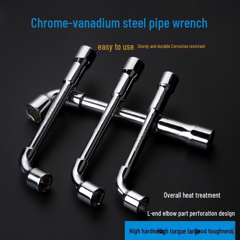 L-Shaped 7-Pipe Double-Ended Elbow Hex Socket Wrench Set
