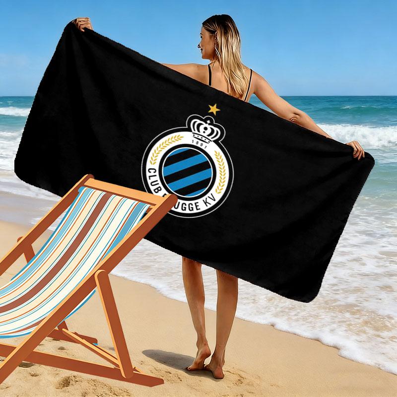 Asciugamano da Spiaggia Stampato Club Brugge K.V, Asciugamano Grande Morbido ad Asciugatura Rapida per Spiaggia Campeggio Nuoto