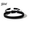 Gender-neutral Bracelet Unisex Hand Rope Adjustable Handmade Braided Solid Color