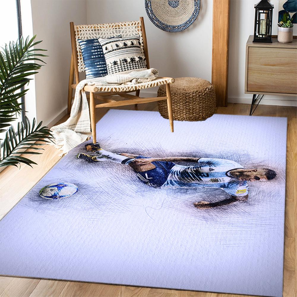 Inter Milan Player Action Area Rug Perfect for Hallway Playrooms Game Room Kitchen Antislip Carpet Office home decor Wedding Party Gift