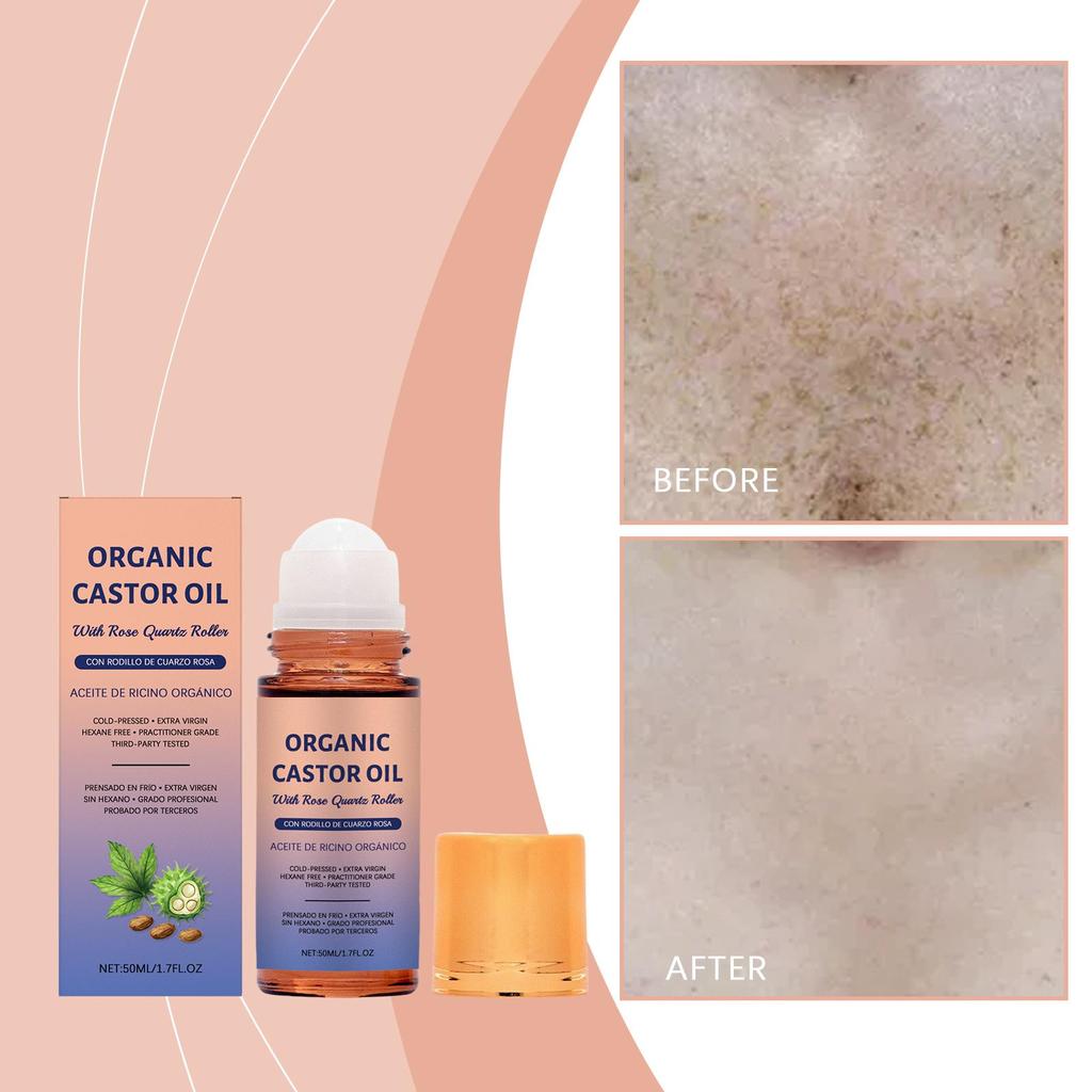 Roll-On Ricinový olej Produkty pro růst vlasů Hloubková hydratace Pleťové ošetření pro zpevnění pleti Hydratace Přírodní ricinový olej Organický