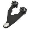 Daytona Motorcycle Meter 45mm Mounting Steel Left 40270 Bracket, Width, M10/M8 Mounting, Anti-Vibration Rubber, Construction, Offset/10° Bend, Black,