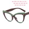 Cat Eye Rivets Black White Frame Clear Glasses Myopia Nerd Spectacles  -0.5 -1.0 -2.0 To -6.0 Fashion Hyperopia +0.5 To +6.0