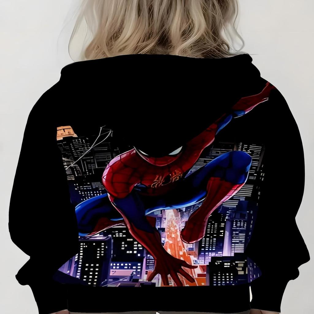 2026 Children's Hoodies 3D Spider Printed New Men's and Women's Hoodies Casual Neutral Hoodies Children's Hoodies Clothing