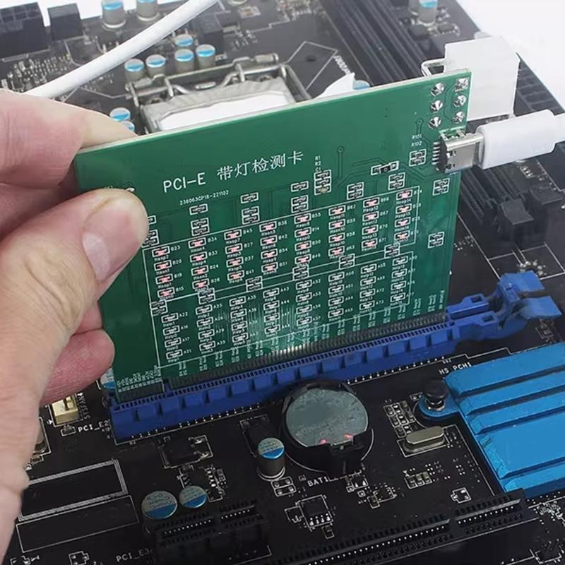 PCIE 16X Slot Diagnostic Card 16X Slot Tester With LED Indicators For Desktop Computer Hardware Testing Troubleshooting