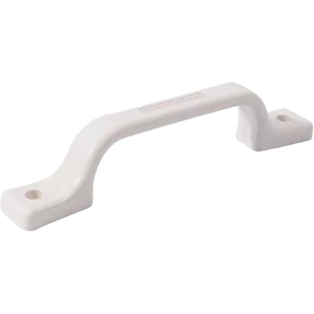 9-inch RV Cargo Trailer Door Handle Bar Accessory for Easy Grip, White Curved