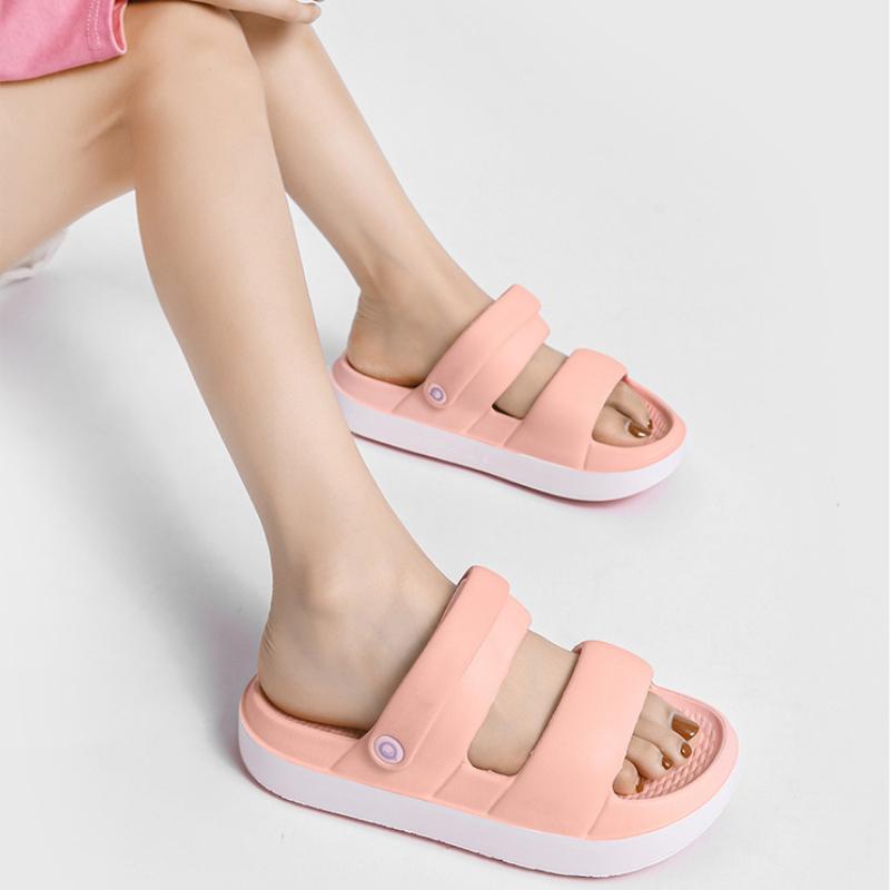 Fashion 2025 New Summer Platform Slippers For Women Home Street Shoes Thick Sole Soft EVA Mixed-color Girls Daily Walking Sandals