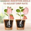 Pink Tulip Shaped Plant Self-Watering Stakes, Clear Plastic Automatic Watering Globes for Indoor & Outdoor Potted Plants