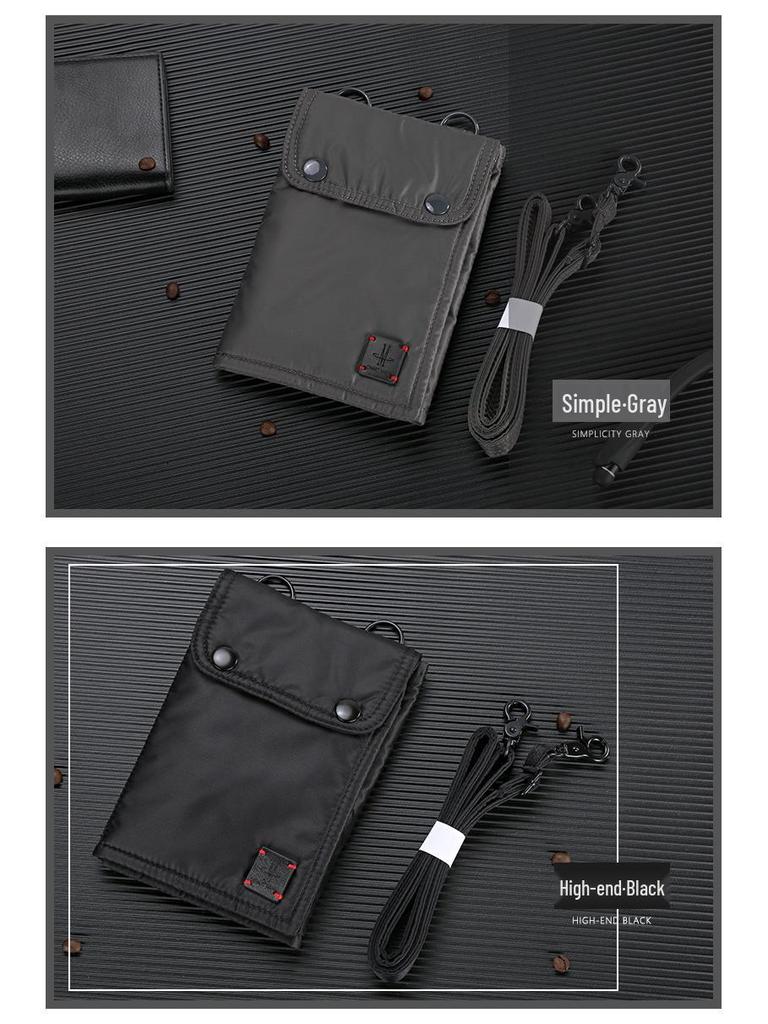 Unisex Travel Passport Holder with Lanyard - Double-Layer Neck Pouch for Secure Document Storage