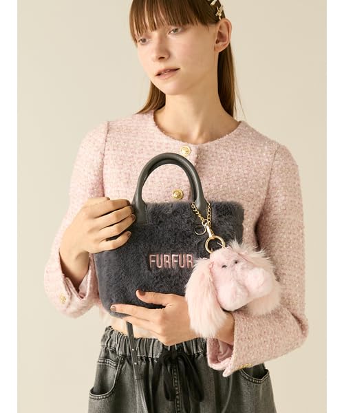 Furfur Tote Bag RWGB254500 CGRY Eco-Fur Women's