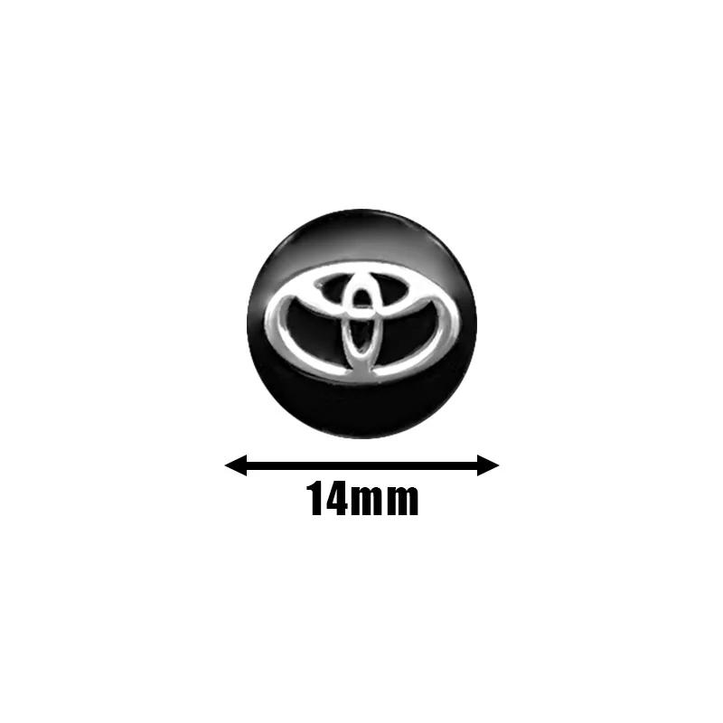 

For Toyota Prado Hilux Verso Yaris Fortuner Supra Corolla Camry Aluminium Metal 14mm Remote Car Key Emblem Stickers Accessories (as the picture,5Pcs)