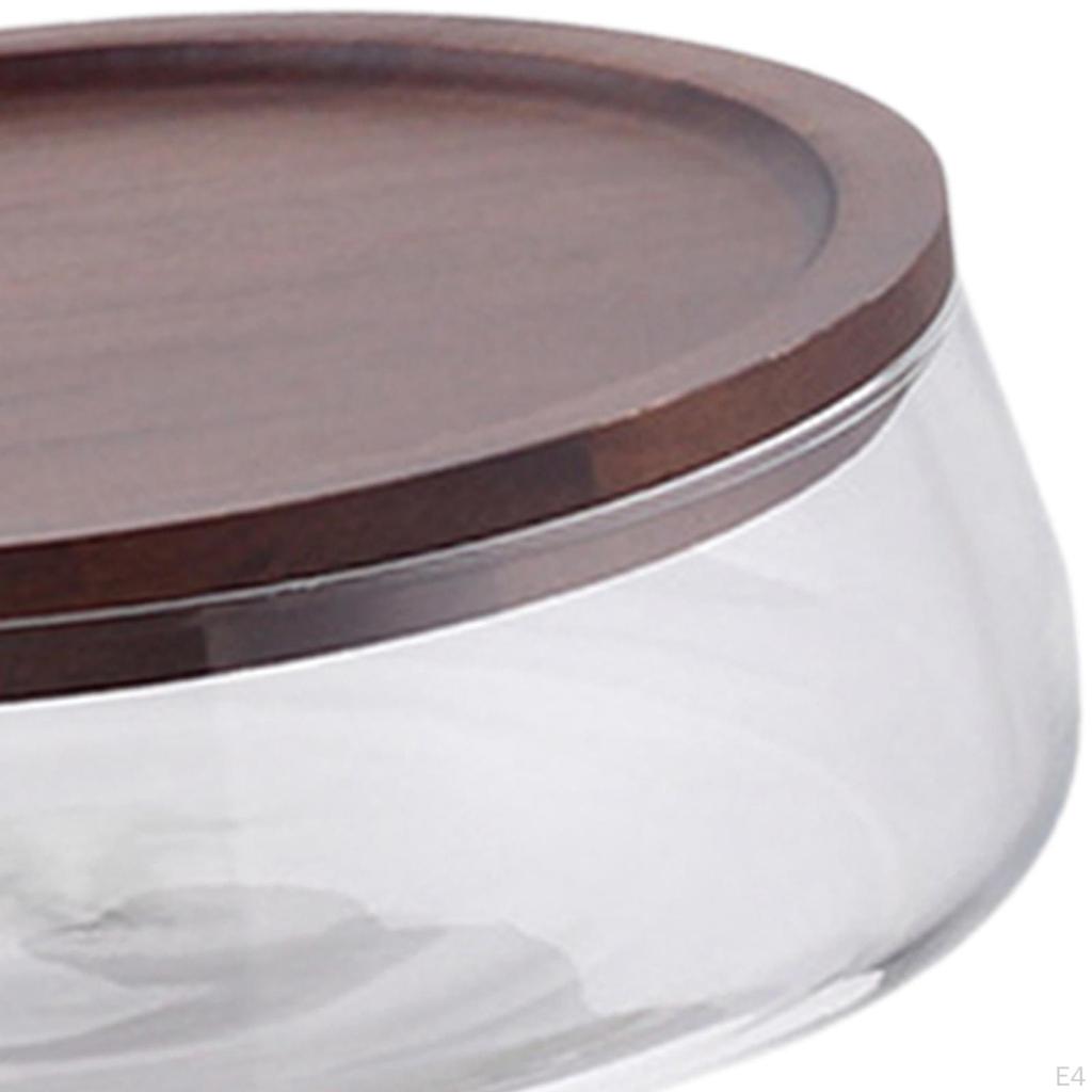 Recipient pentru bomboane și nuci Farfurie cu fructe uscate cu capac rotund multifuncțional din lemn în stil japonez