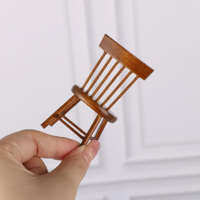 Kleiner Essenssitz für Puppenhäuser Figuren Flexible Holzfigur Möbel Langlebiges Design