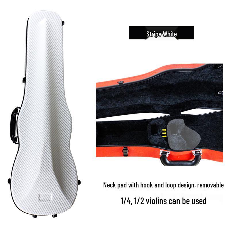 Kyliesman Carbon Fiber Violin Case: 1/4 & 1/2 Sizes, Double Shoulder, Lightweight Instrument Case