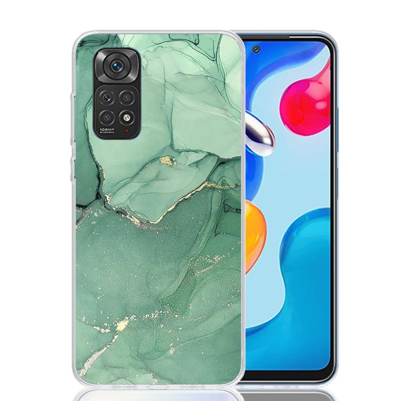 Granite Marble Phone Case For Xiaomi Redmi Note 13 14 15 Pro Plus 12S 12 14S 11S 11E 10 10S 11 11T 5G 4G Cover Coque Redmi Note