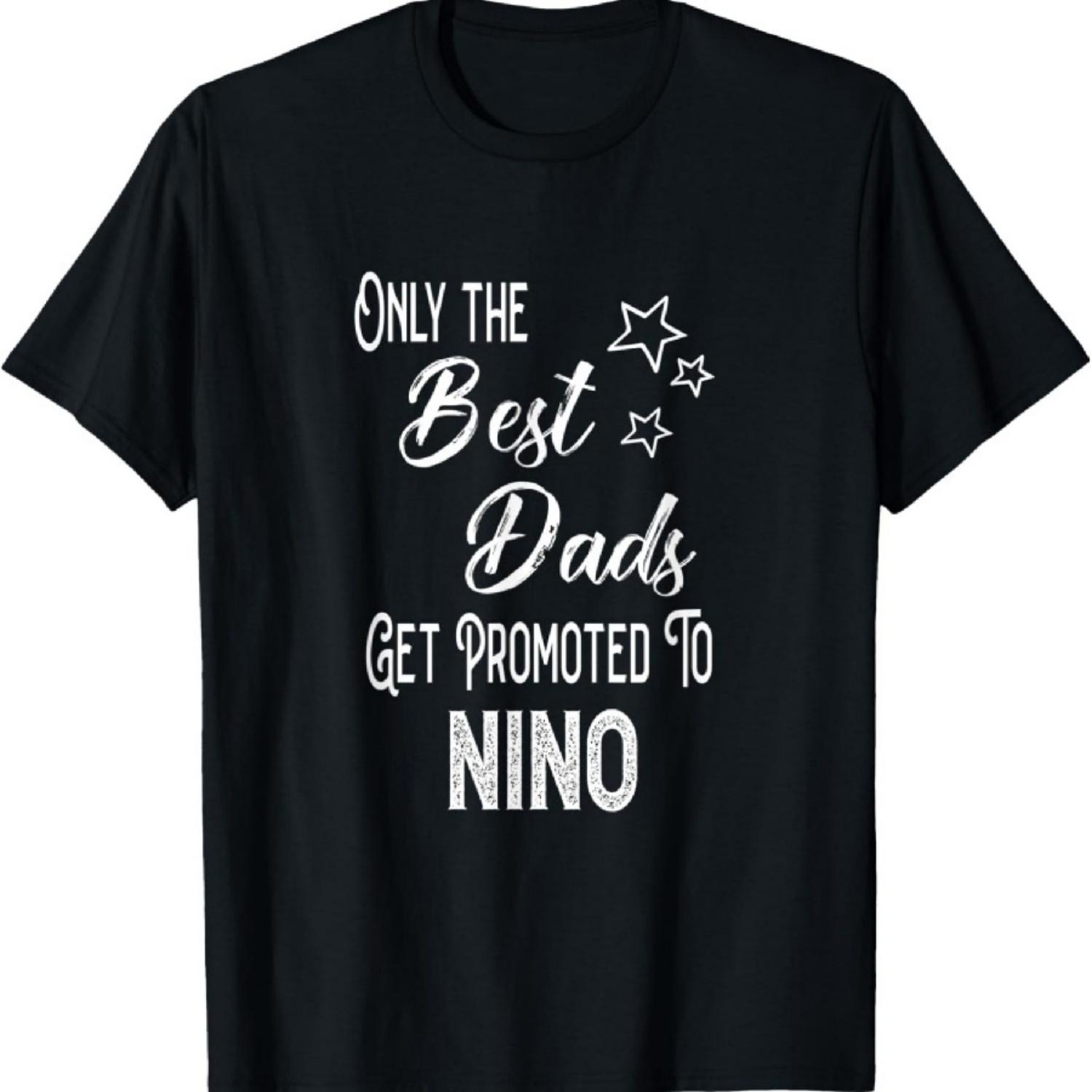 

Mens The Best Dads Get Promoted to Nino Spanish Godfather T-Shirt XXXXXL чёрный