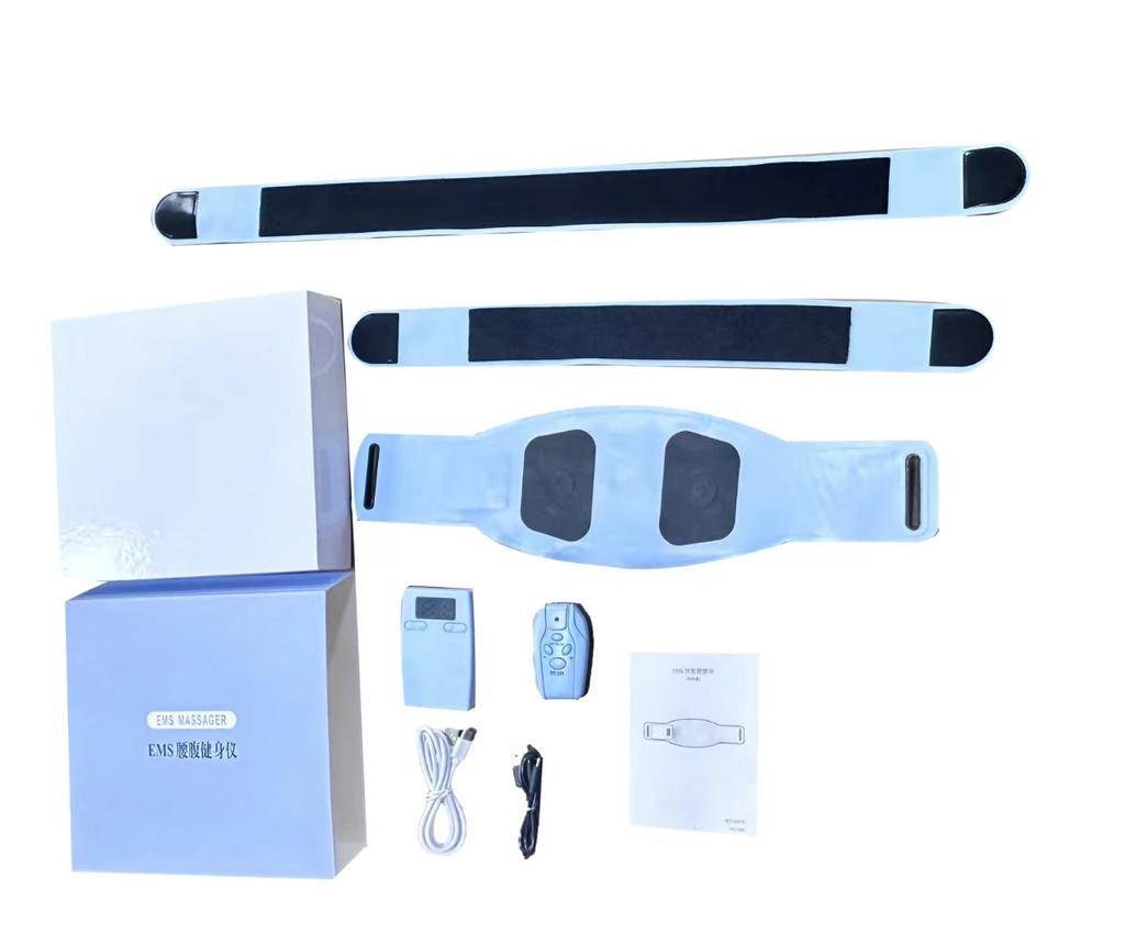 New EMS Abdominal Fitness Instrument, Fat Reduction Belt, Fat Explosion Vibration, Small Waist, Thin Belly Artifact Unisex