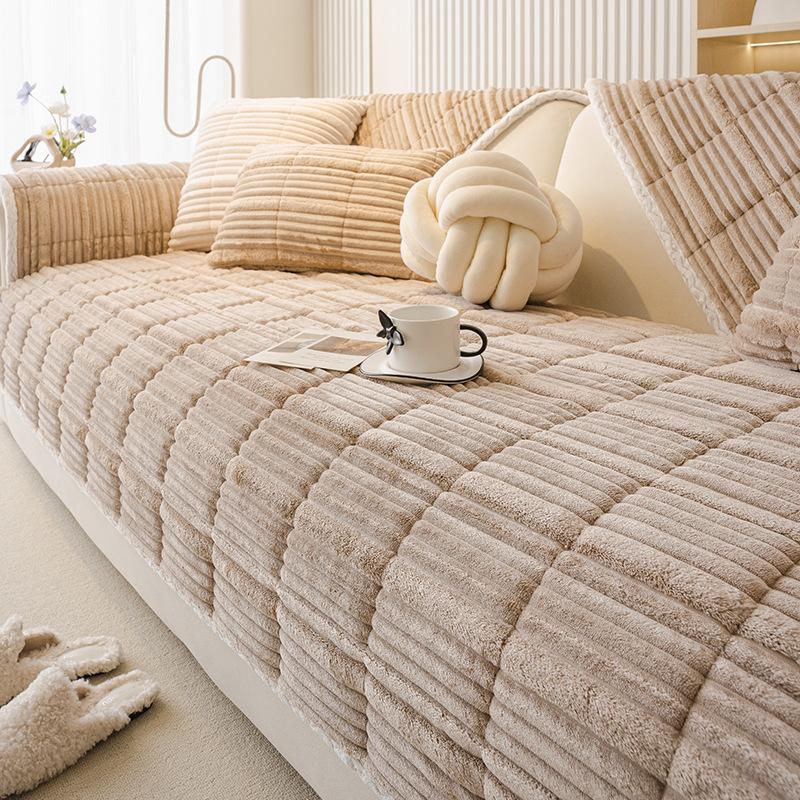 Plush Sofa Cushion  New Thickened Non-Slip Seat Cushion Autumn And Winter Milk Fleece Sofa Cover Seat Cushion Cloth