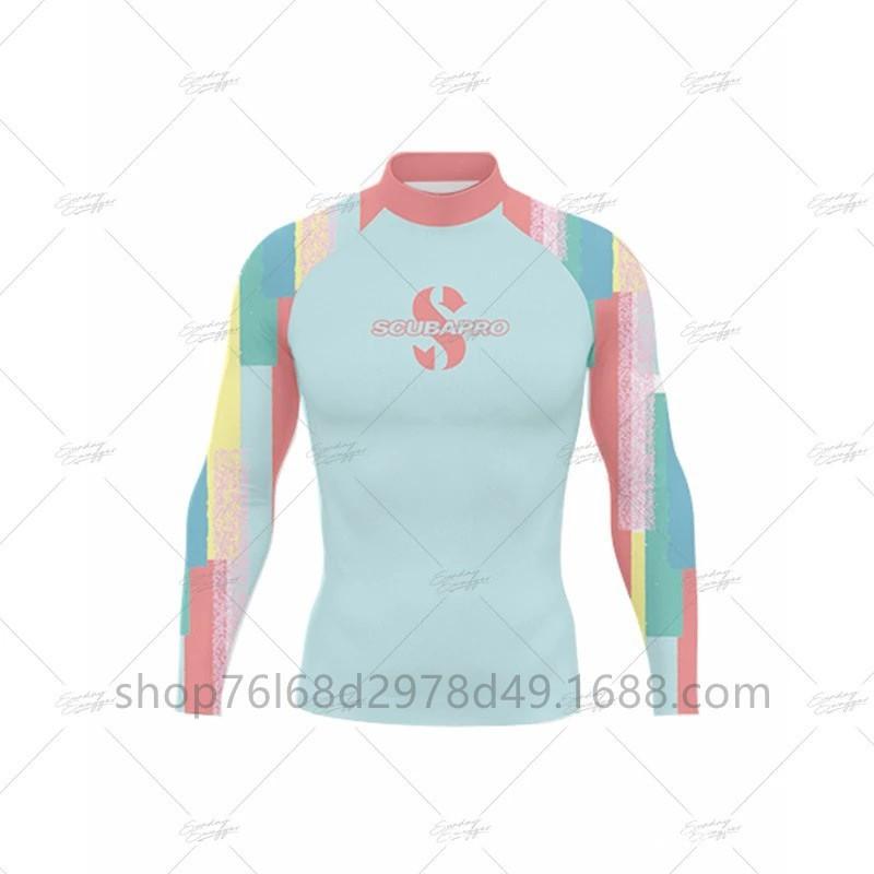 SCUBA Surfing Wear Outdoor Sunscreen Snorkeling Swimwear Long-sleeved Split Top Quick-drying Diving Suit Support
