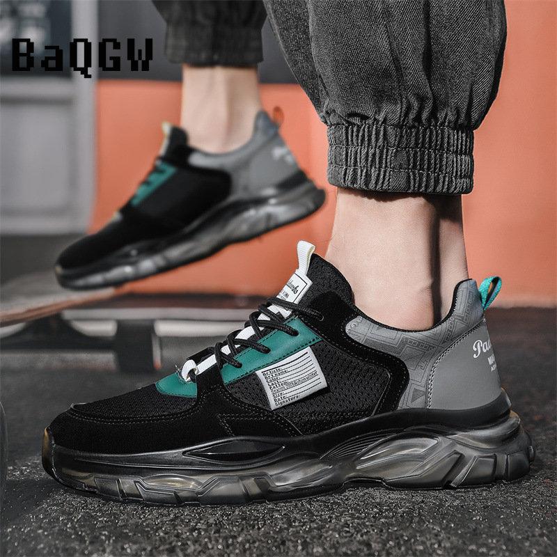 Spring New Men's Casual Sneakers Outdoor Running Sport Shoes Fashion Mesh Breathable Student Designer Clunky Sneaker Non-slip