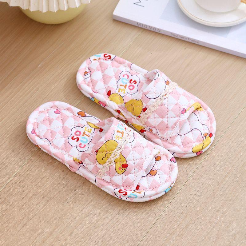 

Детские тапочки Женские домашние милые мультяшные бесшумные тканевые с тканевой подошвой для пола для малышей мальчиков круглый год машинная стирка y kids duckling Shoe length 20cm fits 27-size 29