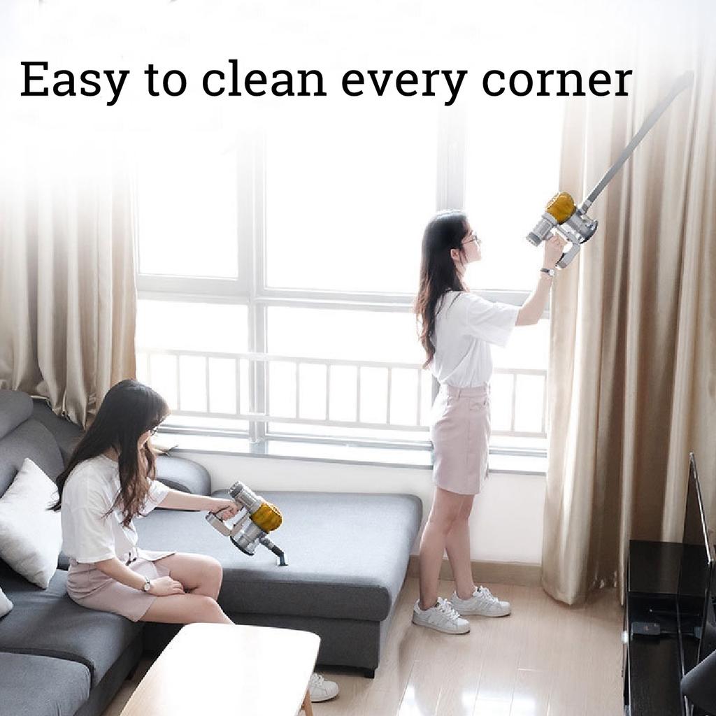 Gold Wireless Vacuum Cleaner Home Charging Handheld Upright For Car, Room, Floor Cleaning Tool 100W