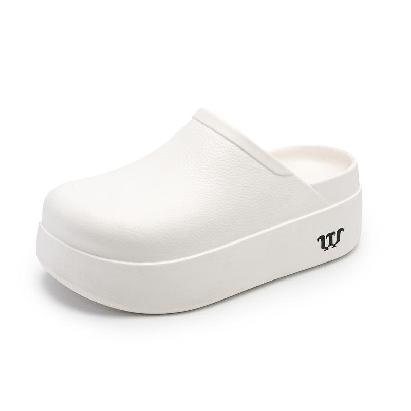 

Нові EVA сумка голова товстопідошвні капці зручні для жінок для носіння поза домом, нековзкі, водонепроникні та бездіркові напівкапці 39