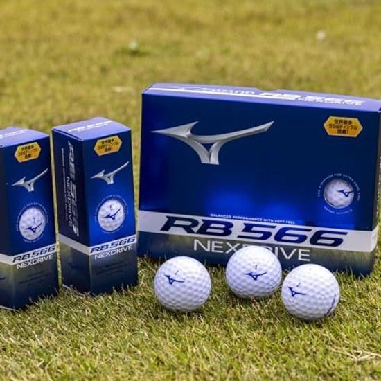 MIZUNO Golf Ball RB 566 NEXDRIVE Distance Type Compatible All Head Speeds Soft Feeling 2-Piece Structure 5NJBT324
